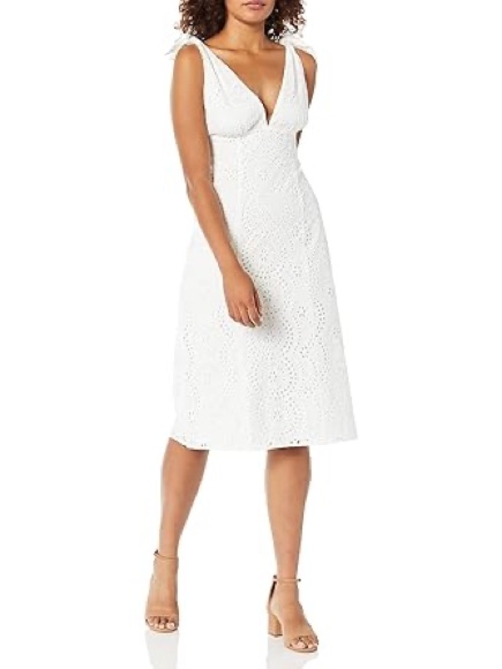 NWT Keepsake the Label Harmony Eyelet Lace Shoulder Tie Midi Sheath Dress